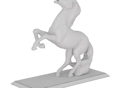 white horse 3D model purchase