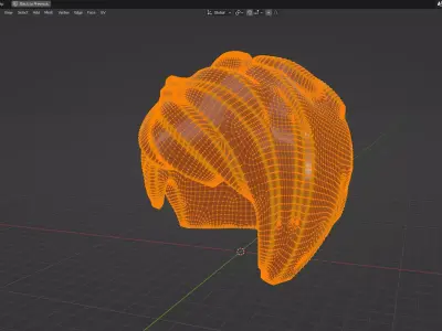 Custom3Dprint Minifigure Accessory - Minifigure Hair S2 - 083 3D print model