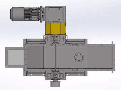 400x17000 mm chain bucket elevator 3D model