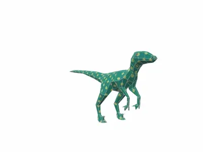 Dinosaur Cartoon - 03 Low-poly 3D model