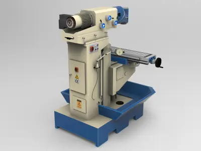 Milling Machine VR  Low-poly 3D model