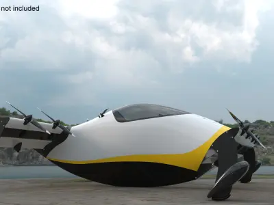 Personal EVTOL Aircraft with 8 Propellers 3D model