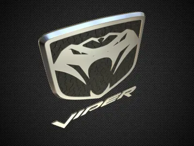 viper logo 3D model Polygon mesh
