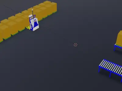 Fork Lift AGV 3D Designed model 3D model