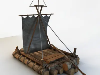 Raft stylized 3D model