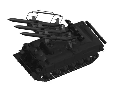 mobile surface-to-air missile system 3D model
