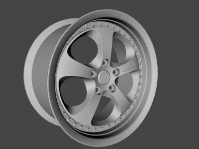 WHEEL BASED on GOLD RE AMEMIYA 3D model