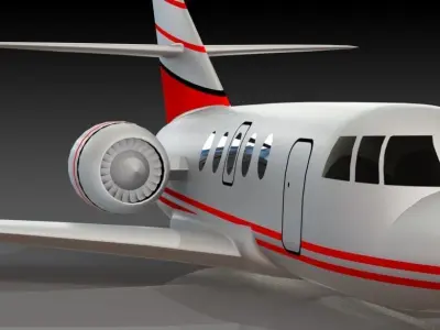 Airplane Dassalut Falcon 20 3D model