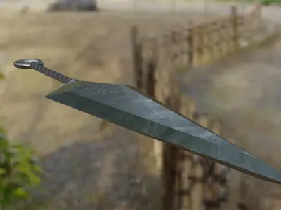 Ninja Kunai Low-poly 3D model