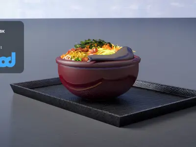 Sushi Rice Meal 3D model