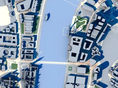 Part of London City England 3D model