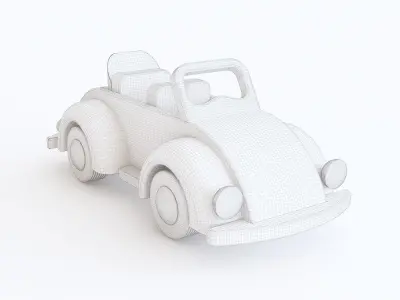 Wooden toy car 06 3D model