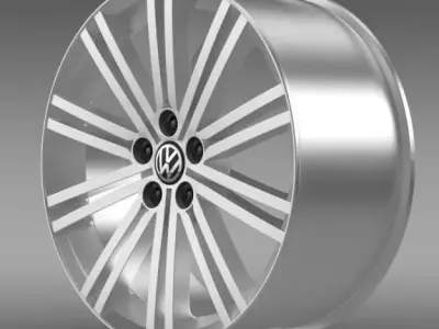 VW Polo Blue GT 2012 rim 3D model