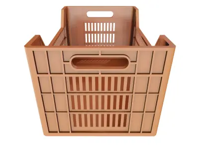 Industrial Plastic Produce Crate Storage Box 3D model