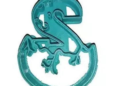 Dino cookie cutter 3D model 15