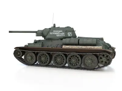 OT-34-76 - Soviet Flamethrower Tank - 675 3D model