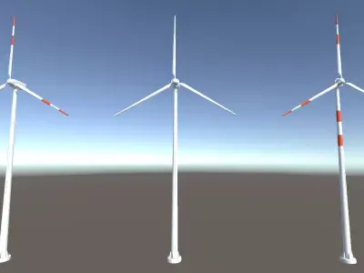 Low-Poly Wind Turbine - free Free low-poly 3D model