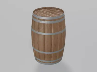 Medium Toasted Firkin Barrel 3D model