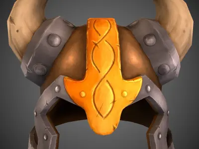 Viking Helmet Low-poly 3D model