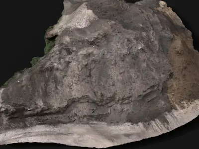 construction-site terrain sand pile dirt photogrammetry Low-poly 3D model