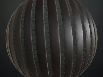 Industrial Slatted Metal Vent PBR Seamless Texture