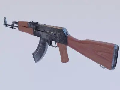Ak47 - Low poly rifle Low-poly 3D model