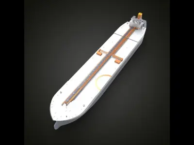 Tanker Ship 3D model