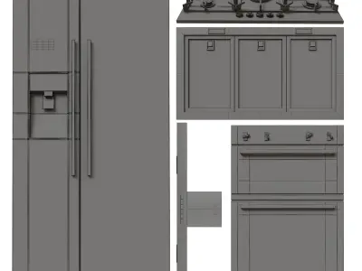 NEFF appliance collection Low-poly 3D model