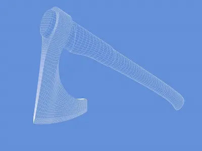Bearded Axe Low-poly 3D model