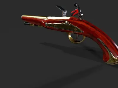 Flintlock - Low Poly Low-poly 3D model