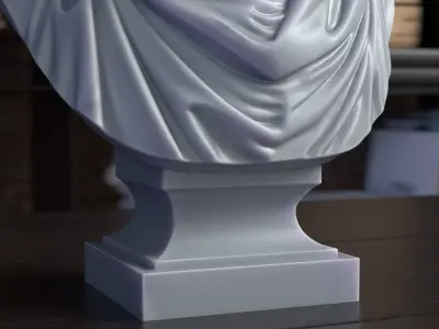 Odysseus Bust Sculpture 3D Print Model STL File 3D print model