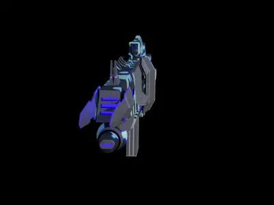 SciFi Rifle Free low-poly 3D model