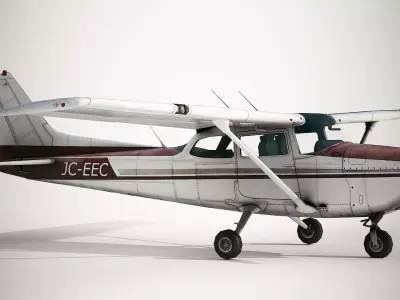 Cessna 172 Skyhawk  Low-poly 3D model