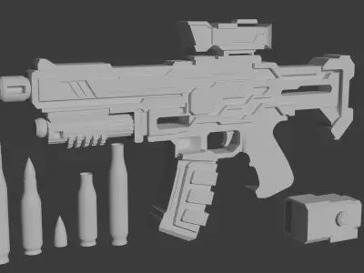 Modular Submarine Gun Pack 3D model