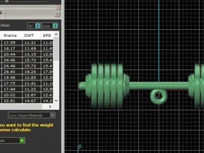 dumbbell pendant 18 3D print model