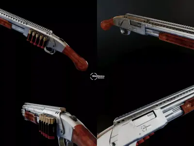 Classic Mossberg 590 Shockwave Low-poly 3D model