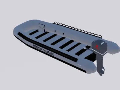 Boat Brazilian Navy Low-poly 3D model