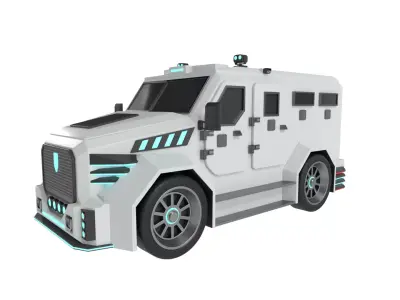 cash transport vehicle 3D model by hvik