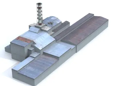 Chernobyl Reactor Containment Shelter 3D model