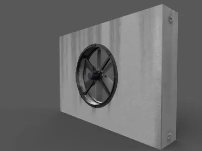 Industrial fan Low-poly 3D model get