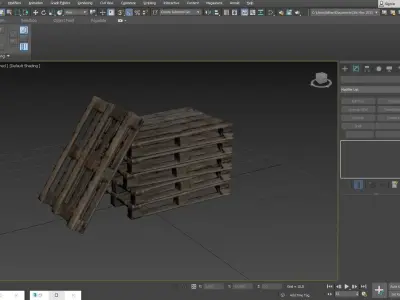 Wooden Pallet Stack Low-poly 3D model