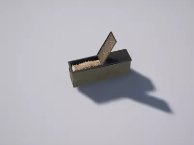 Military ammo crate Low-poly 3D model