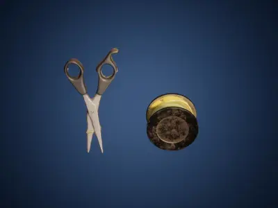 Industrial Items Low-poly 3D model