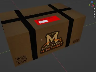 Simply Carton Box Free 3D model