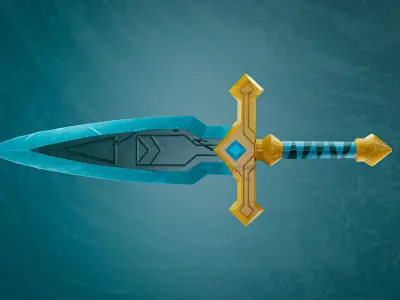 Fantasy Dagger Low-poly 3D model get