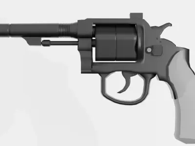 Single Action Revolver Free 3D model