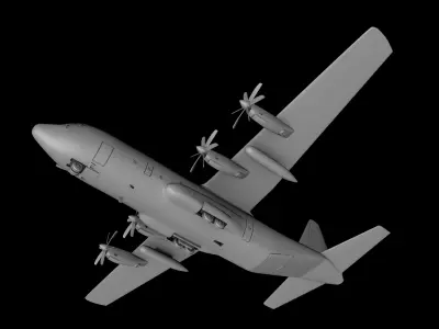 SUPER HERCULES C130J-30 SCALE 1-100 STL FILES 3D PRINT READY 3D print model