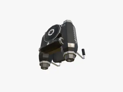 Jetpack Low Poly B04 - SciFi Character Design Low-poly 3D model