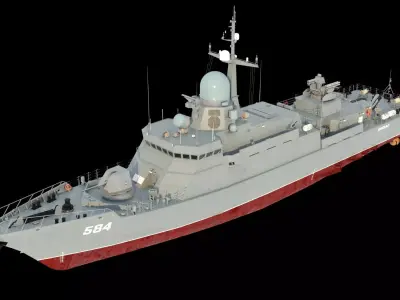 Karakurt class corvette 22800 3D model