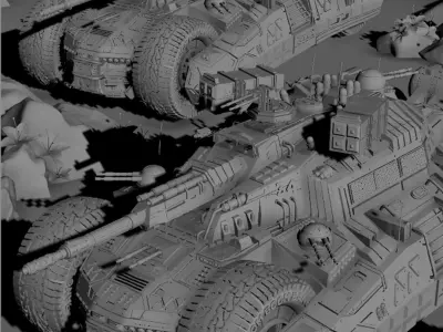 Chonky Military Tanks - 3D weekly  3D model